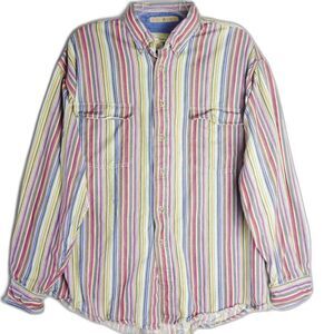 Vintage American Terrain Mens Size L Shirt Long Sleeve Multicolor Button…